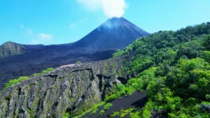 Barren Island Volcano Andaman drone view