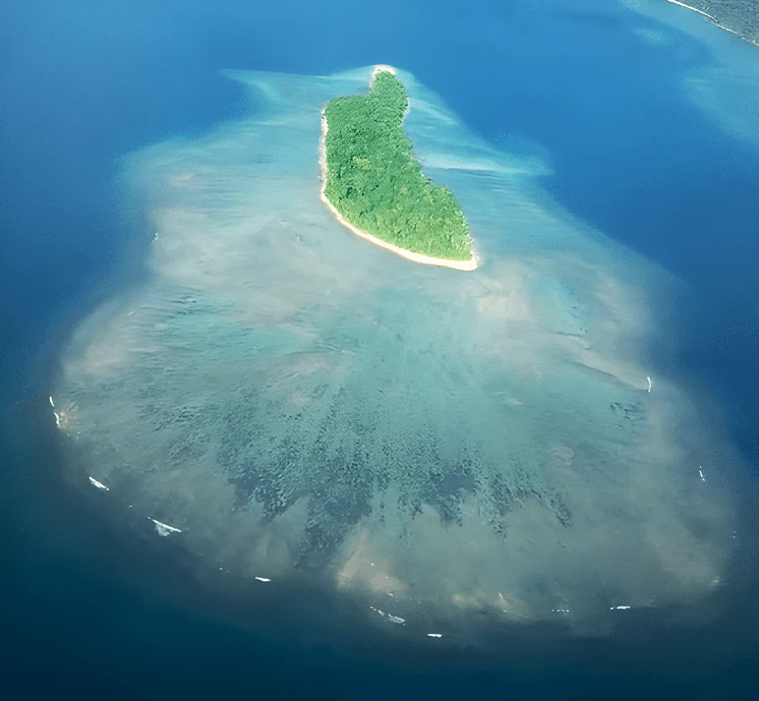 Guitar Island drone view