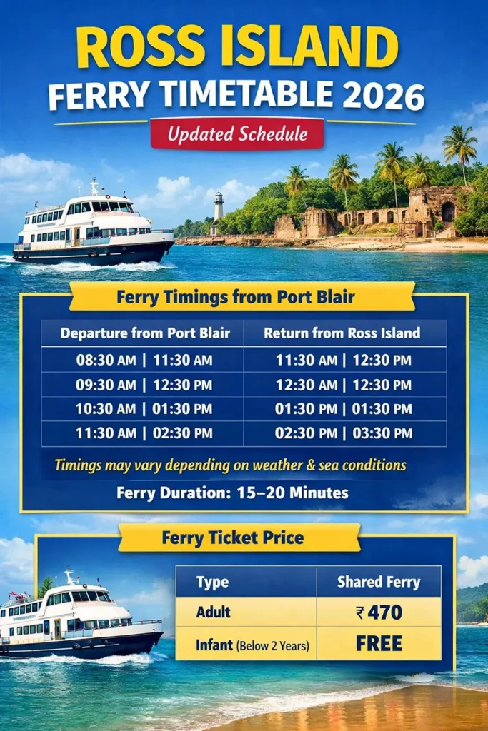 Ross Island Ferry Timetable Andaman